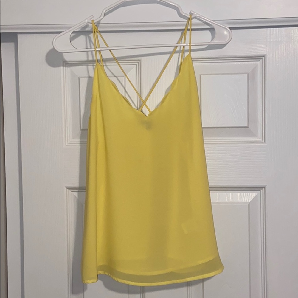 yellow Scalloped Tank Sz M